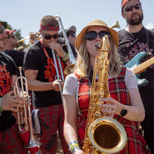 New York Brass Band Modern Jazz Cover Songs Corporate Party book at Agent Great British Musicians